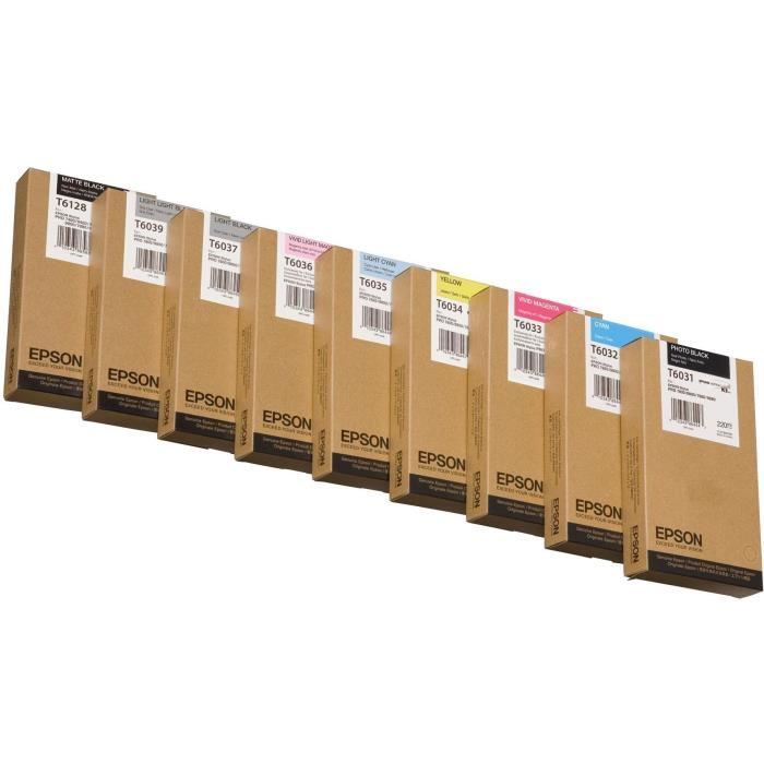 EPSON Cartouche D’encre T6037 - Noir Clair - Capacité Standard 220ml