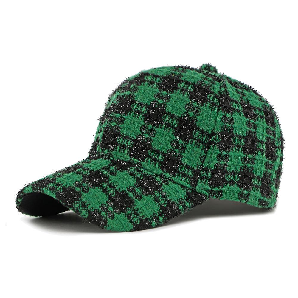 Classic Plaid Baseball Cap Women's Spring Autumn Outdoor Sunscreen Hat