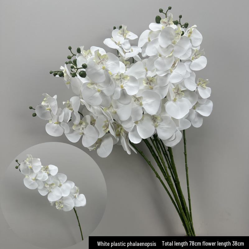 Elegant Artificial Phalaenopsis Floral Arrangement for Living Room, Wedding Décor, or Table Centerpiece.