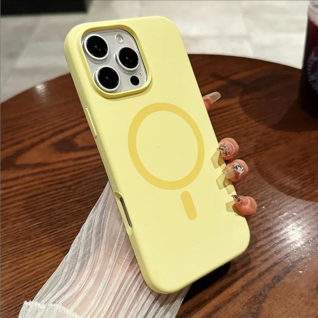 Liquid Silicone Magsafe Case for iPhone 16 14 13 12 15 Pro Max Plus Original Magnetic Wireless Charging Cover for iPhone 16 Case