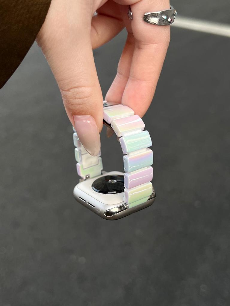 Compatible with Apple Watch S11: New Summer Strap - Resin & Silicone S10/S9 Bands with a Premium Feel