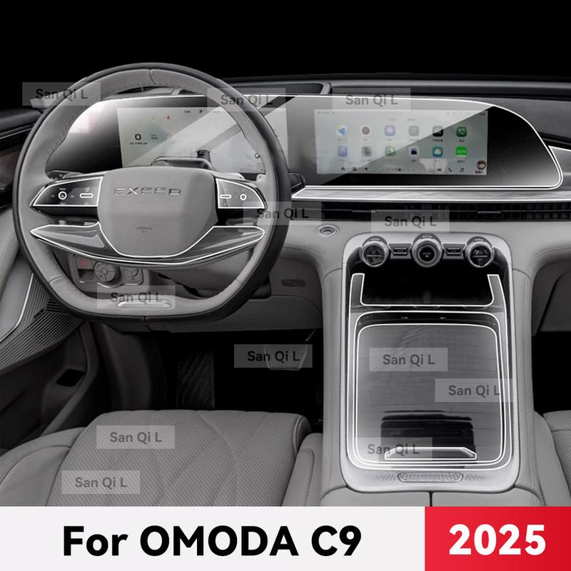 For OMODA C9 2025 TPU Car Navigation Screen Film Central control Protective Sticker Anti-scratch Interior Accessories