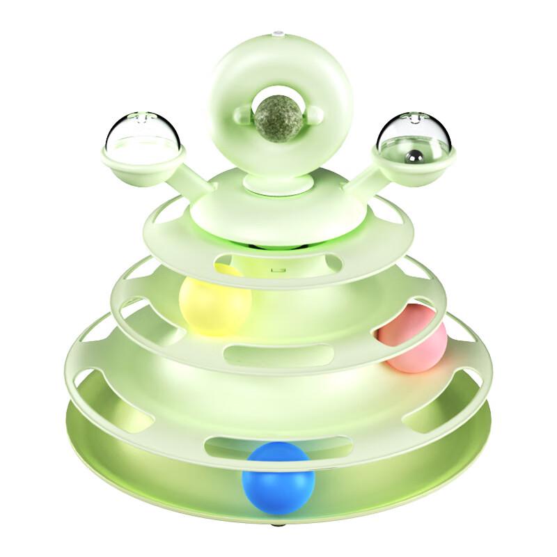 

Interactive Cat Turntable Track Toy with Feathers 2 Pieces