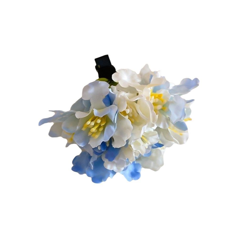 Cloth Simulation Flower Hairpin Colorful Hanfu Hair Accessories Chinese Style Hair Clip  Cheongsam синий