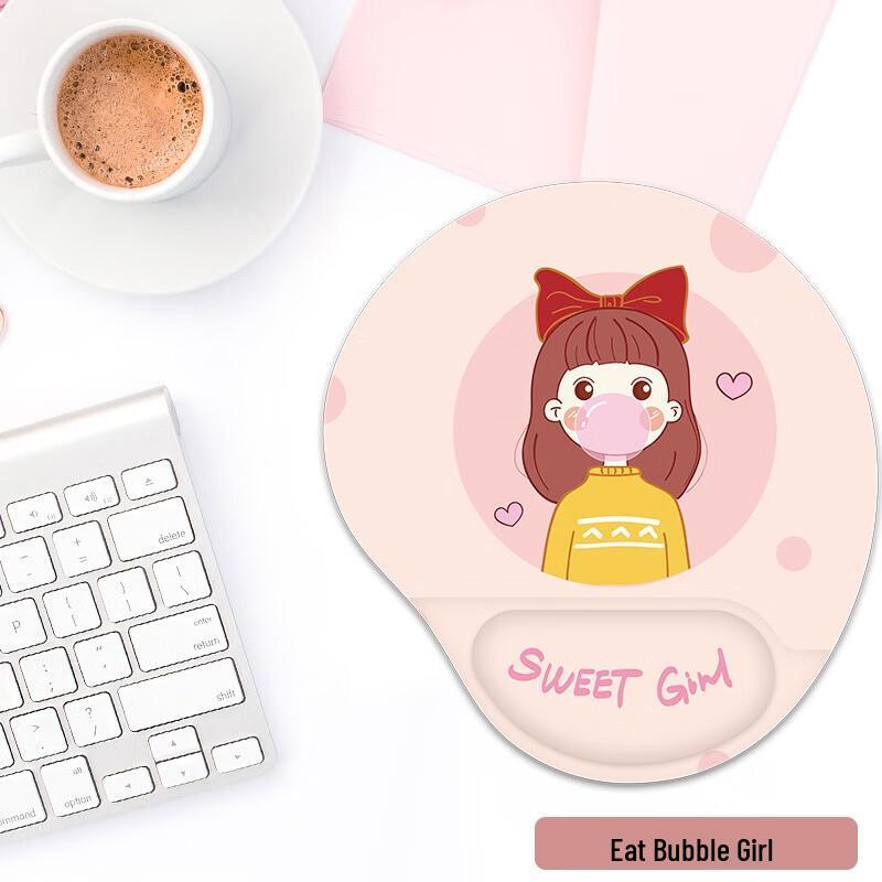 Bubble Girl Ergonomic Wrist Rest Mouse Pad
