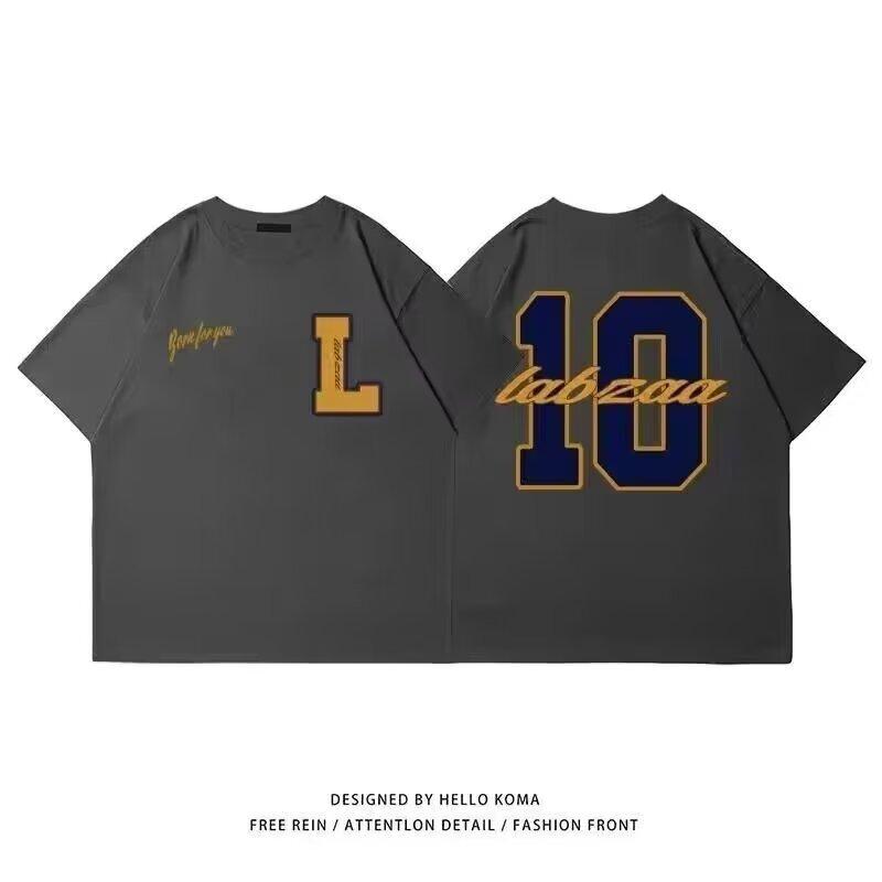 

Новая летняя футболка с короткими рукавами для мужчин, тренд в корейском стиле, простой топ с короткими рукавами, свободная повседневная брендовая футболка в гонконгском стиле 3XL темно-серого