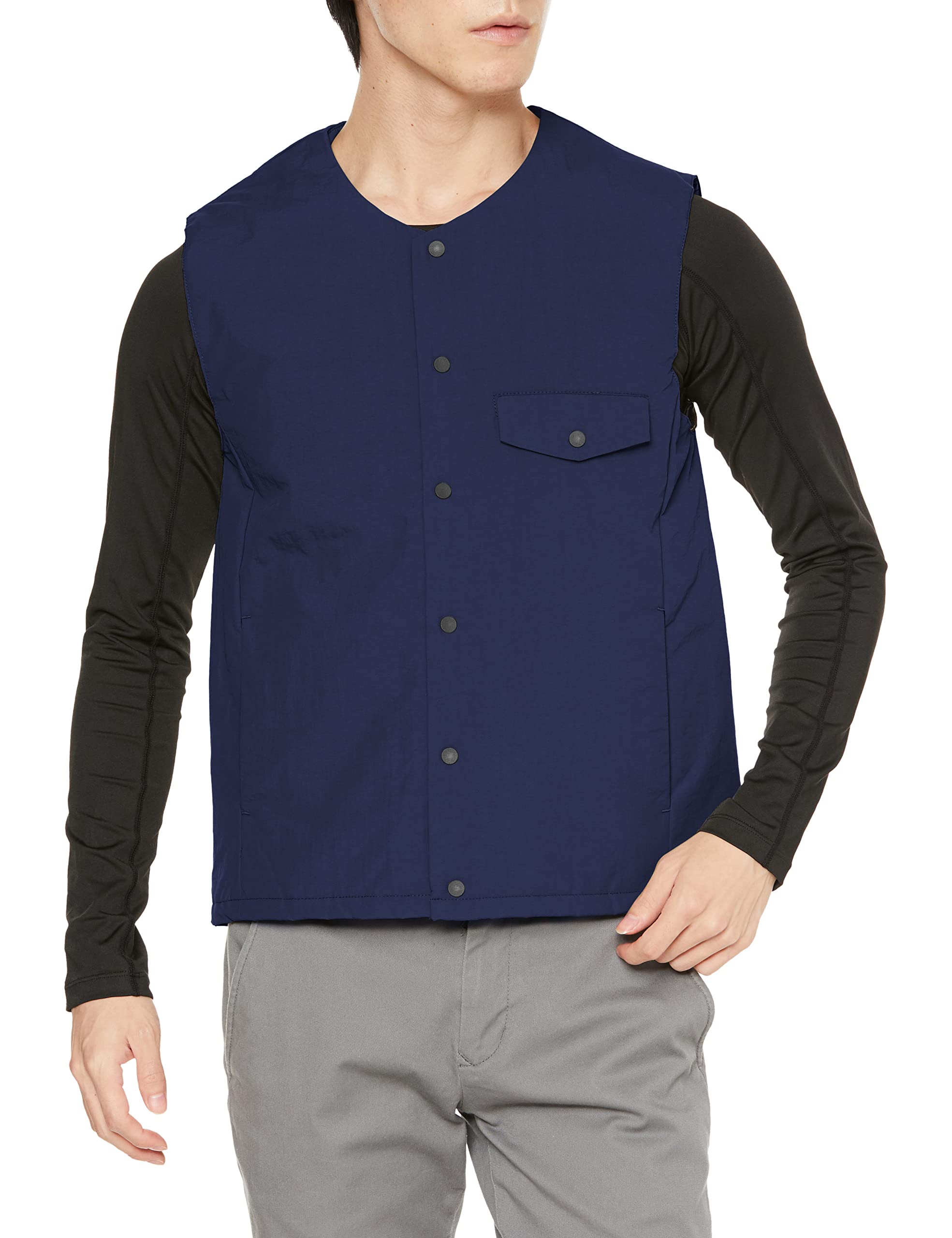 

Kurodaruma Kurodaruma Размер Размер Большой Мужской Жилет, 54372, Темно-синий, 11,