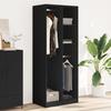 VidaXL Wardrobe Black 80x50x200 Cm Engineered Wood, Storage Cabinet, Wardrobe Organizer, Cabinet, Closet, 3307757