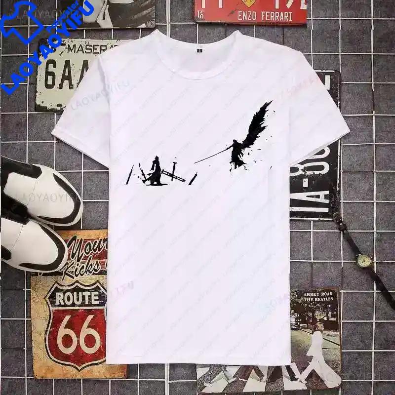 Cloud Strife Final Fantasy T Shirt Black Cloud Vii Ff7 Video Game Tops New Game Shirts Short Sleeve Unisex Graphic T Shirts