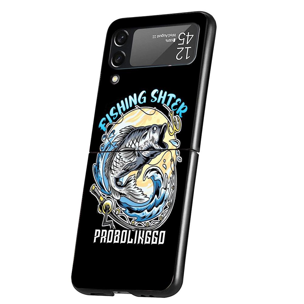 

Fishing Club Graphic Phone Case For Samsung Galaxy Z Flip 7 6 5 4 3 5G Cover ZFlip7 ZFlip6 ZFlip4 ZFlip5 ZFlip3 Coque Fundas Gal Samsung Z Flip 6
