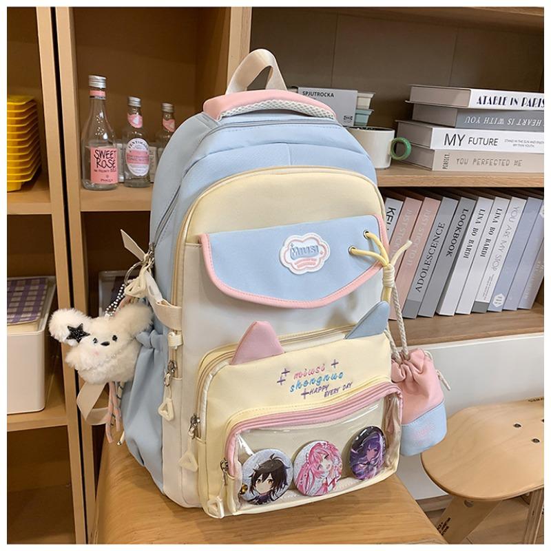 The New High-value Schoolbag, the College Style Is Fresh, Sweet and Transparent, and the Lightweight Backpack for Junior High School Students