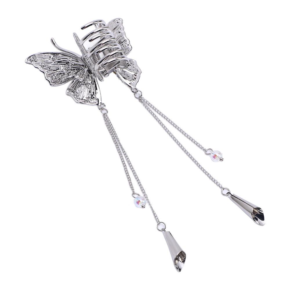 Alloy Shiny Rhinestone Tassel Hair Claw Clip Butterfly Hair Claw Clip Women Hair Accessories