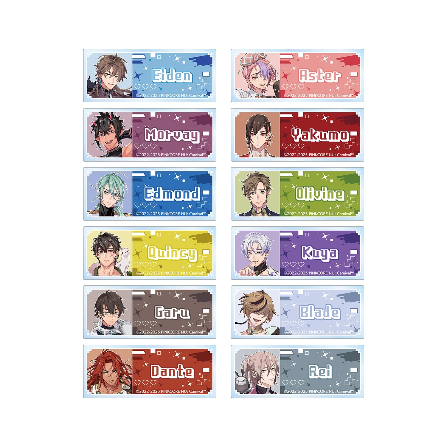 

NU Carnival Trading Acrylic Box of 12 Nameplates,