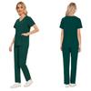 Women's Uniform Quick-drying Fabric Solid Color V-neck Pocket Short-sleeved Trousers Suit Uniform Suit