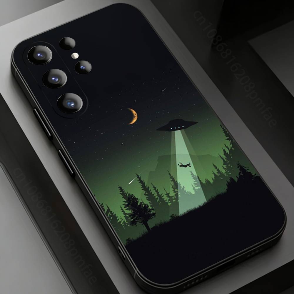 Funny Space UFO Alien Thing Phone case for Samsung Galaxy S24,25,26,23 22,21,S20 Plus Ultra FE soft fundas cases