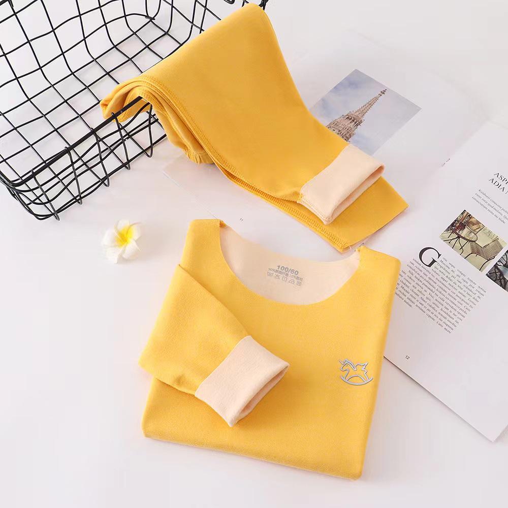 Children's Fleece-Lined Double-Sided Warm Underwear Set