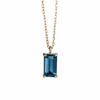 London Blue Topaz K10YG Bucket Necklace for Women [cui-cui]