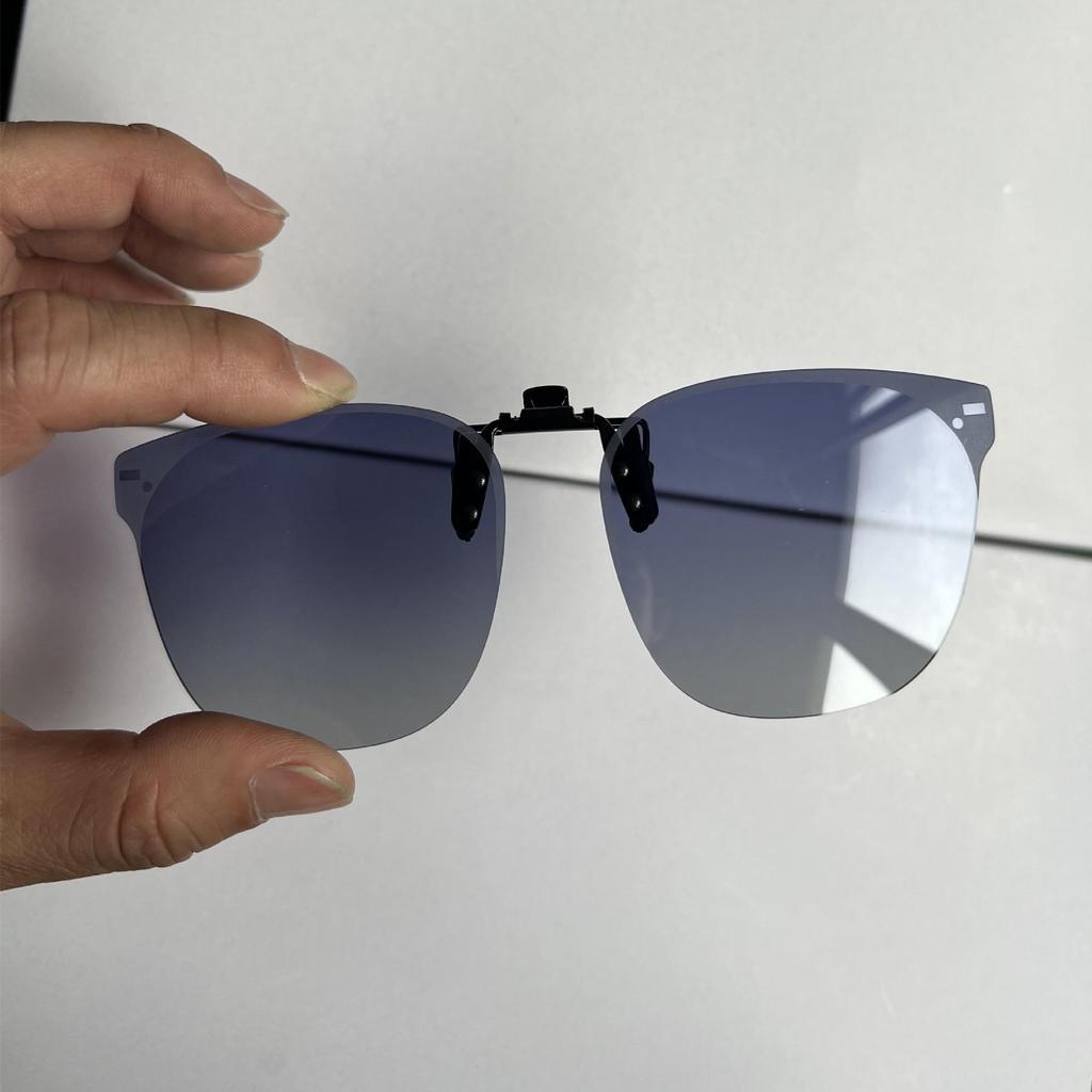 Rimless Polarized Clip-on Prescription Sunglasses: Fashionable Outdoor & Night Vision