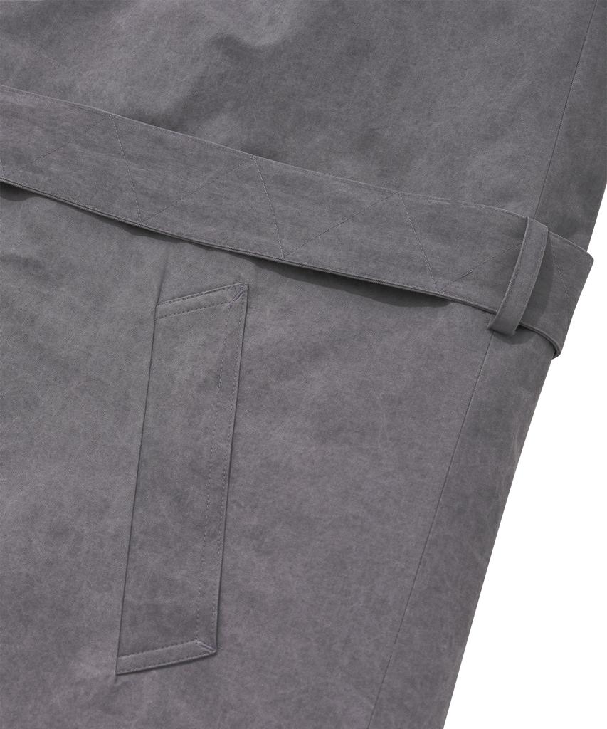Ajobyajo Washed Cotton Oversized Coat [Purple]