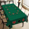 1 pz Tovaglia con Motivo Carte da Poker Verde Stampa Carte da Gioco Copritavolo per Festa Casinò Serata Giochi Arredo Sala da Pranzo