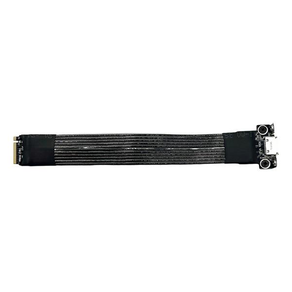 Black Plastic M.2 NVME to SFF-8611/8612 Flexible PCIe Cable, 1 Piece