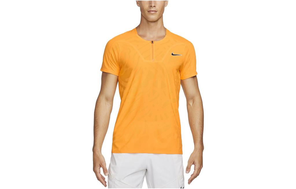 Nike T Shirts Men's Yellow Crew Neck Moderate Straight Fit DX5523-717