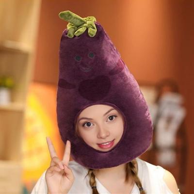 Cappuccio Foto Vivace Colorato Frutta Cibo Forma Morbido Peluche Copricapo Apertura Facciale Caratteristica Celebrità di Internet Costume Feste Oggetto di Scena
