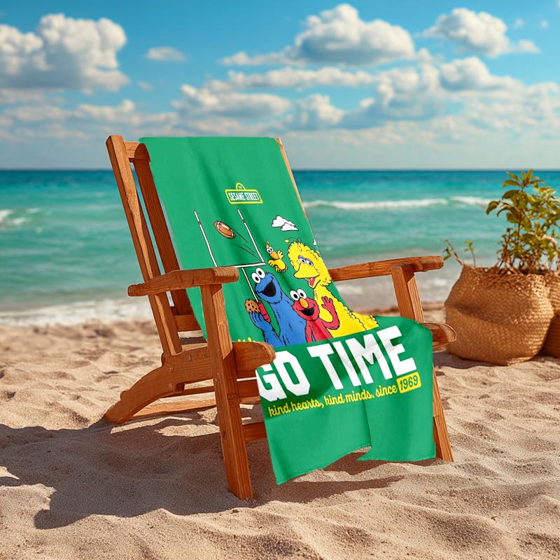 Sesame Street beach towel Outdoor camping Beach towel for vacation swim Outdoor pool Absorbent bath towel