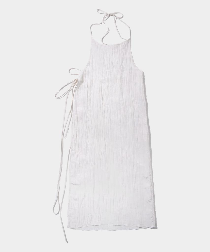 Place Studio Wrinkle See-Through Strap Sleeveless Layered Long Dress _ 2 Colors