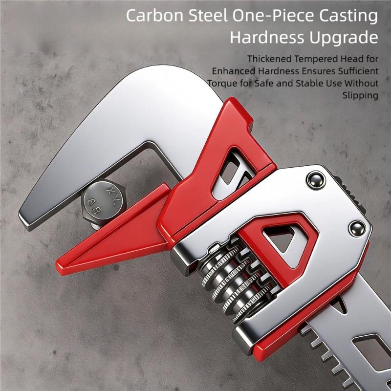 Pipe Wrench 12inch Carbon Steel Heavy Duty for Home Repair Building Project Residential Commercial Water Pipe Repair