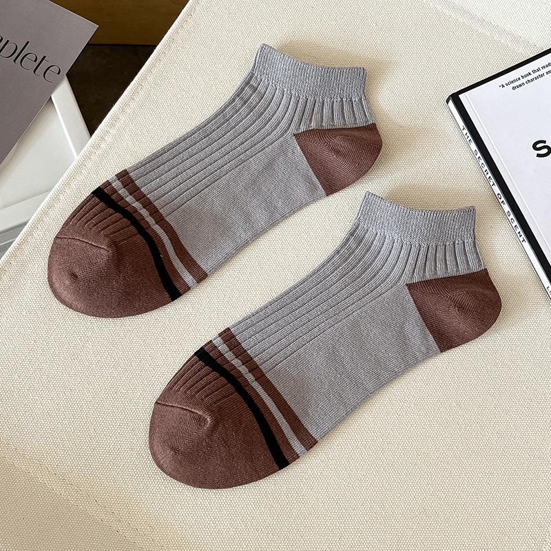 Men Spring and Summer Thin New Matching Color Leisure All Kinds of Anti Odor Absorption Sweat Socks