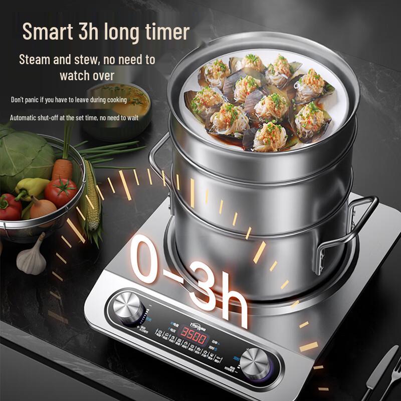 YuYang 3500W Concave Induction Cooker with Soup Pot CN plug (adapter included)