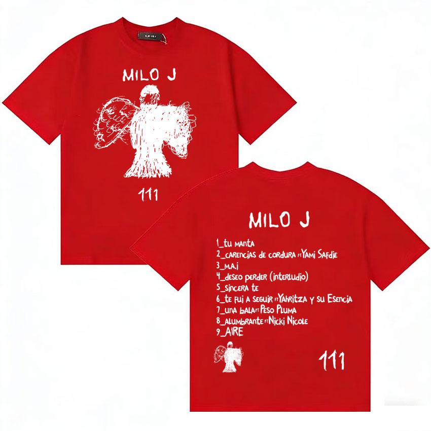 

Rapper Milo J La Vida Era Mas Corta Graphic Tshirt Unisex Women Hip Hop High Quality T Shirt Male Y2K Casual Loose Cotton Tshirts S