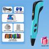 3D Kalem Çocuklar için PLA Filamentler 3D Baskı Kalemi Çocuklar DIY Çizim Kalemleri Type C Portlu Erkek Kız Noel Doğum Günü Hediyeleri