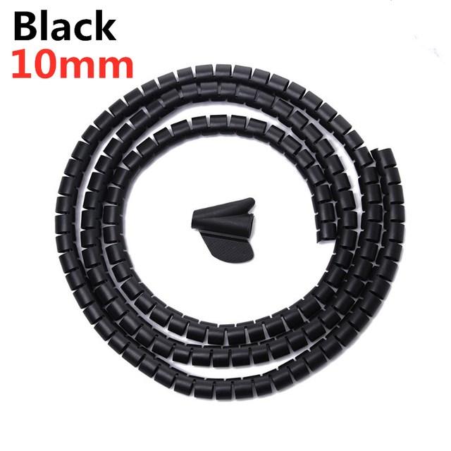 Xiaomi 2/1M 16/10 Mm Flexible Spiral Cable Wire Protector Cable Organizer Computer Cord Protective Tube Clip Organizer Management Tools
