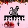 Celtic Monkey Coat Rack Heavy Iron Wall Hooks with 8 Hangers for Entryway Living Room Bedroom