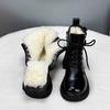 Thick Soled Short Boots for Women  New Autumn and Winter Round Toe Single Boots with Plush and Thickened Short Boots