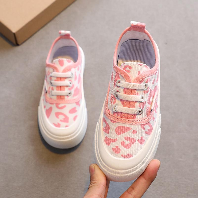 Children Sport Canvas Shoes Boys Casual Shoes Girls Soft Sole One-legged Cloth Fashion Student Single Shoes Flats