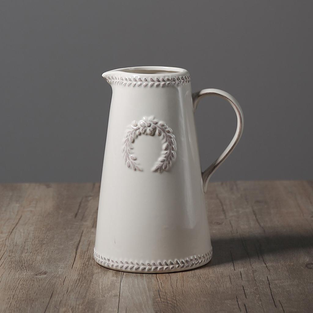 Weiße Vase Home Office Tischdeko Blumenvase Keramik Hochzeitsmittelstück