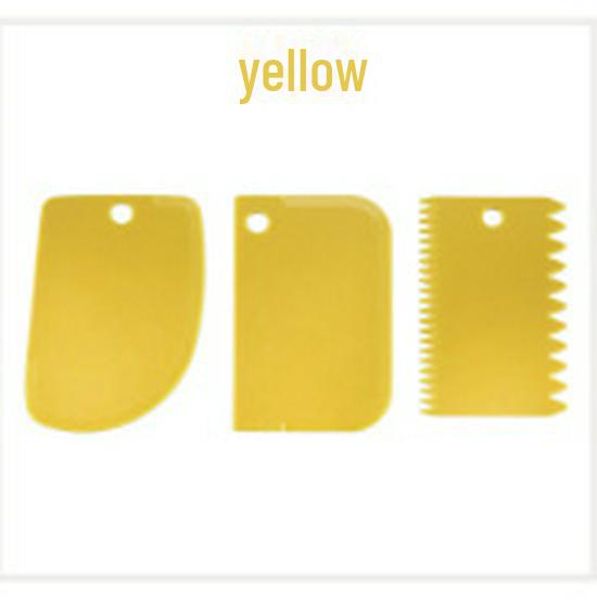 Dreiteiliges Backwerkzeug-Set: Creme, Butter, Weiche Plastikschaber