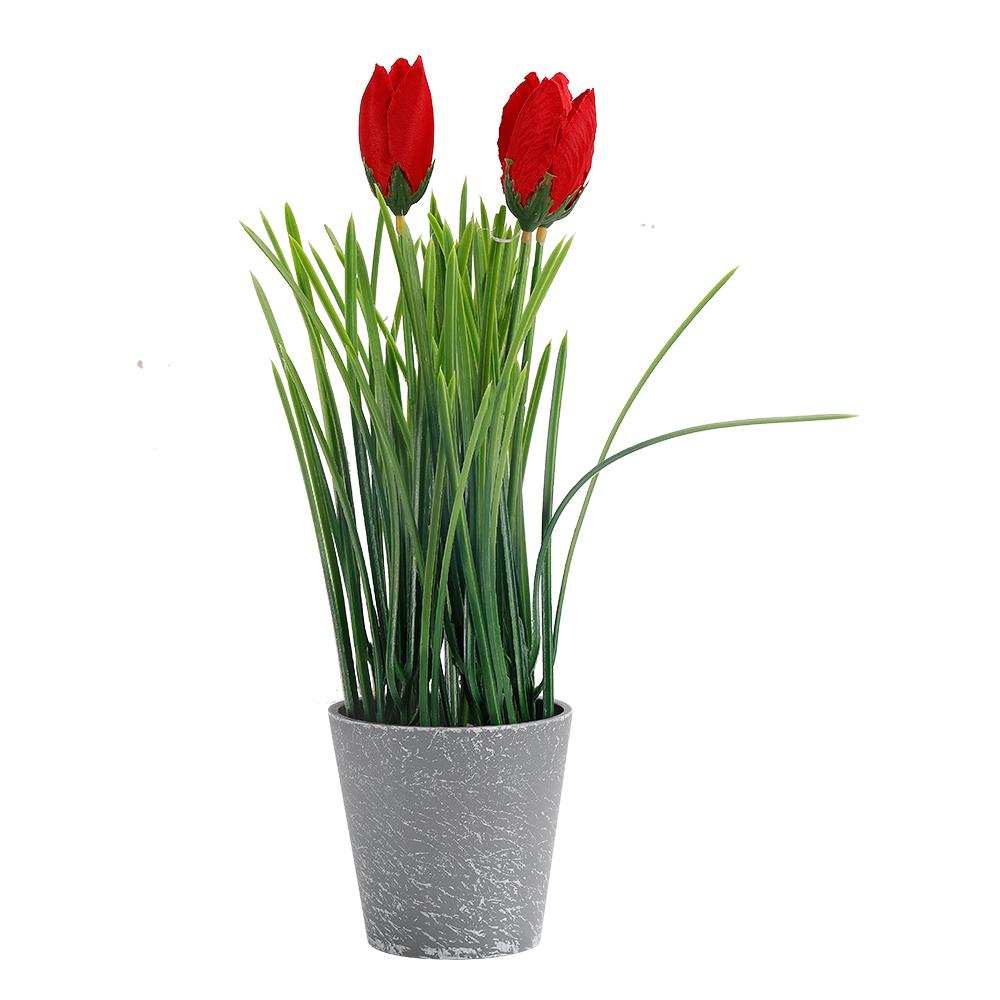 Mini Artificial Eucalyptus Potted Plant In Black Pot - Fake Greenery for Indoor Home/Office/Farmhouse/Bathroom Decor