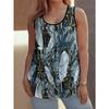 Summer Women's Sleeveless Colorful  Vest Comfortable Soft Leisure Loose Fashionable Versatile Vest