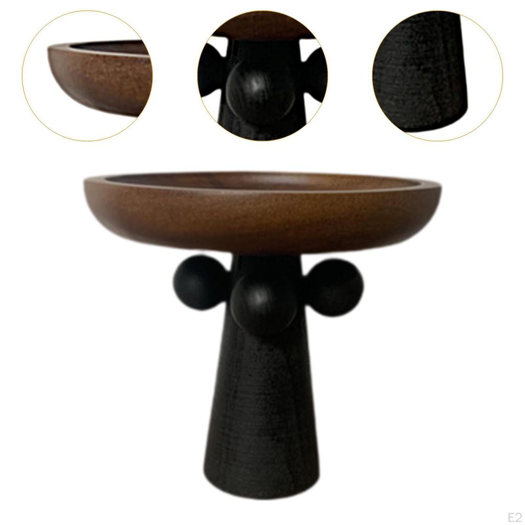 Decorative Tray for Coffee Table Centerpiece Candles Home Decor, Round Wood Serving Tray,