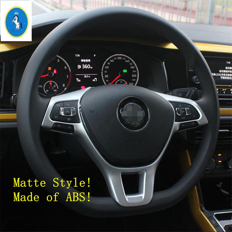 ABS Car Steering Wheel Control Button Switch Decor Frame Cover Trim Accessories For Volkswagen T-Roc T Roc 2018