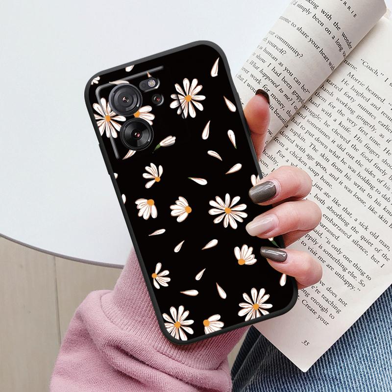 For Xiaomi 13T Pro Case TPU Soft Silicone Coque Flower Pattern Cartoon Painted Phone Cover For Xiaomi 13T Back Protection Capa