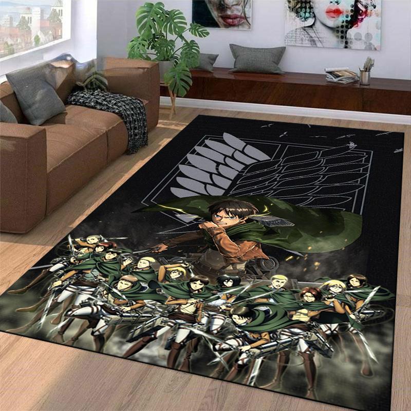 Attack on Titan Designed floor mat, suitable as a non-slip mat for the living room or bedroom sofa