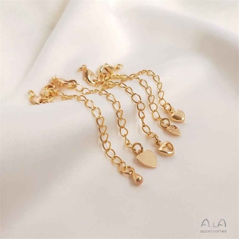 14K Gold Filled Color-Retaining Extension Chain for DIY Jewelry