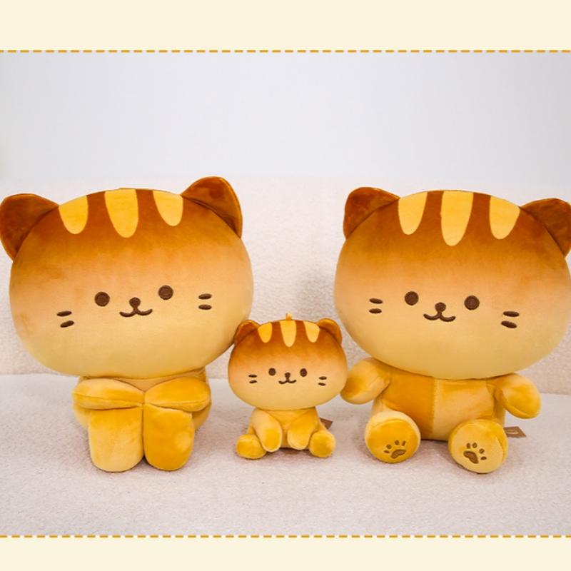 132025Cm Cartoon Cute Cat Plush Doll Pillow Fun Cat Shape Bread Cookie Biscuit Plush Toy Home Decor Gift For Children