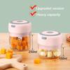 Electric Mini Garlic Chopper, 250ML USB Mini Food Chopper Garlic Mincer, Vegetable Chopper, Onion Chopper, Portable Small Food Processor