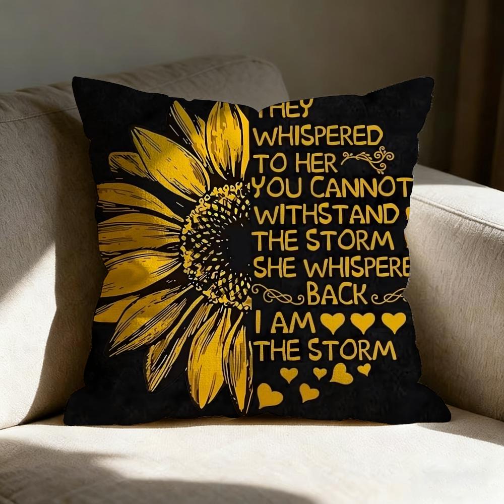 Sunflower Patterns Series Pillow Case pillowcase, double-sided printed, sofa cushion, bedroom headboard pillow